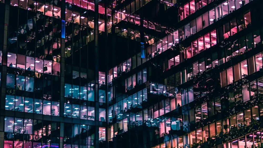 glass-cladding-of-an-office-building-at-night