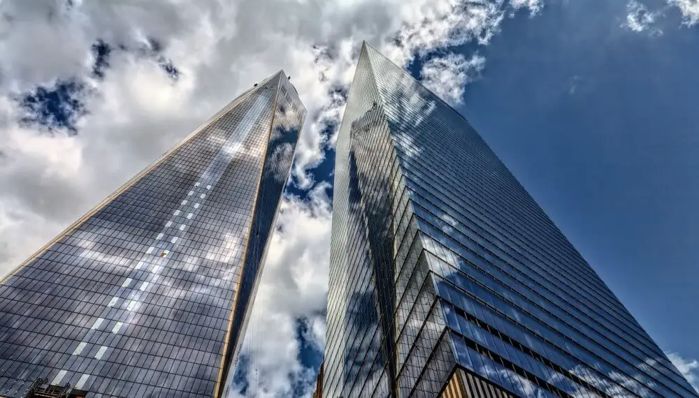 skyscraper from a low angle